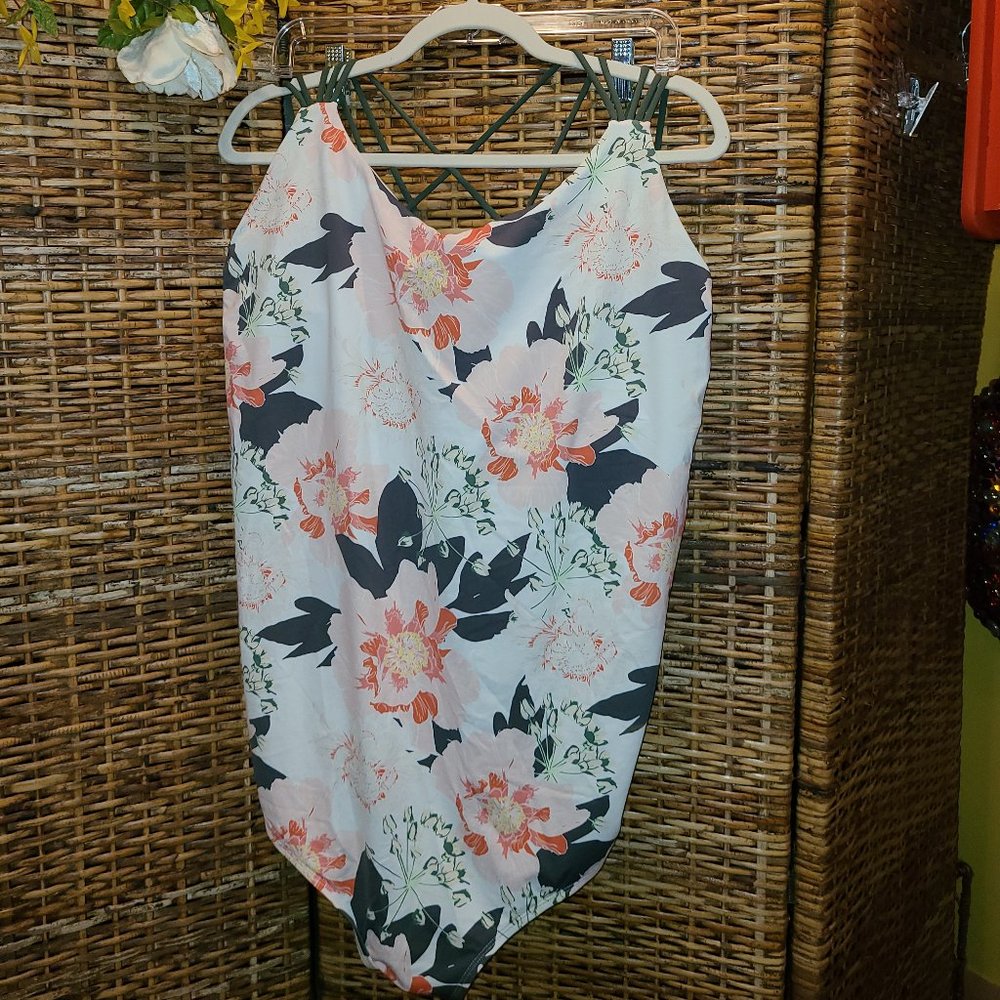 NWT Limited Edition Down East + Ashley Rose Reeves One Piece Swimsuit Bedford 3X